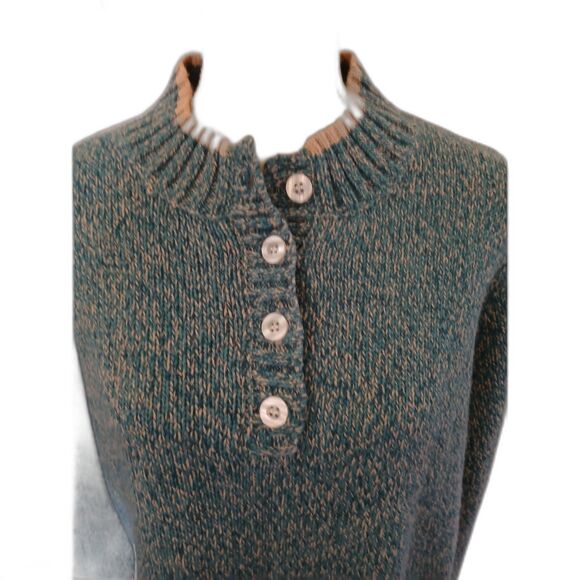 The Tog Shop Women’s Sweater Size L Heather Green Knit Pullover Acrylic Button - Picture 5 of 5